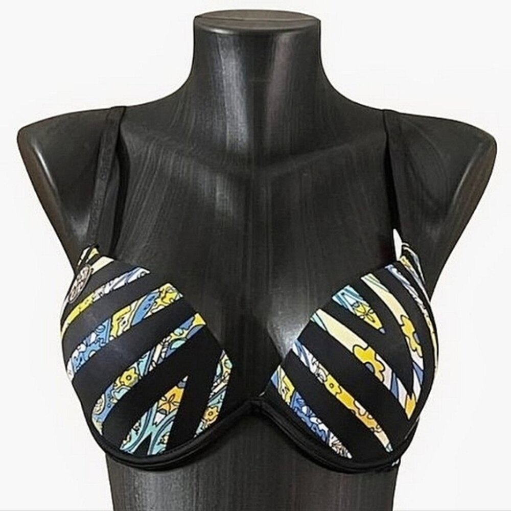 Stripe Push Up Bra